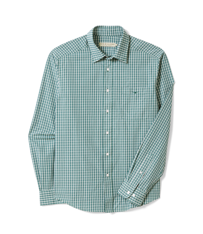 R.M. Williams Classic Poplin Shirt - Green/Blue