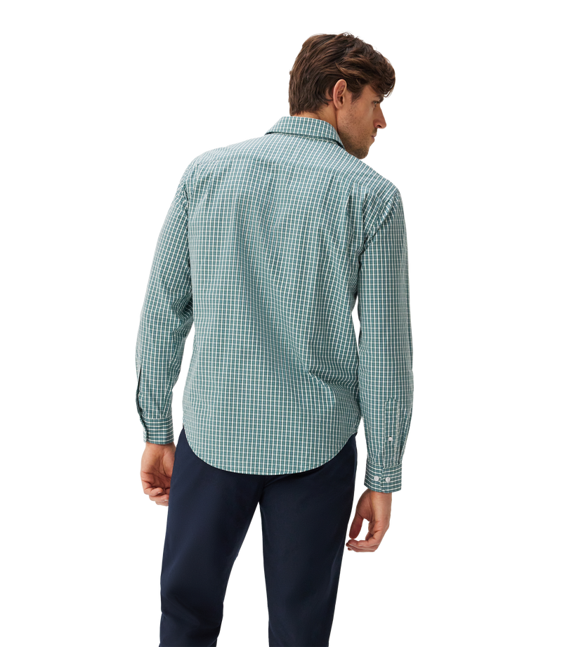 R.M. Williams Classic Poplin Shirt - Green/Blue