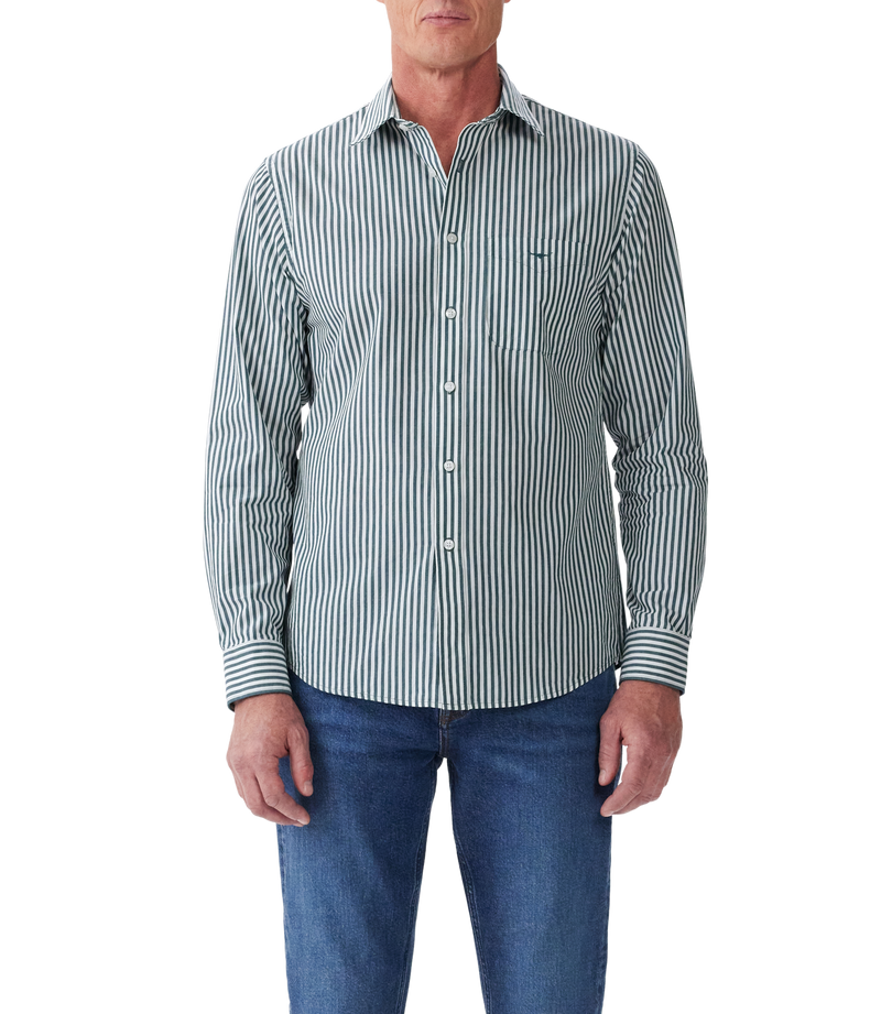 R.M. Williams Regular Shirt - Green/White