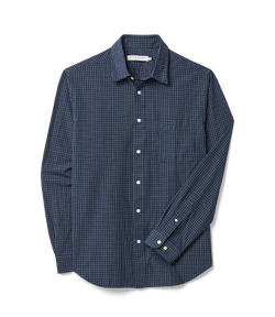 R.M. Williams Kimberley Poplin Check Shirt - Navy/White