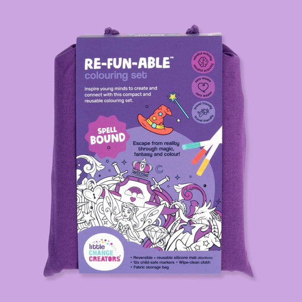 LITTLE CHANGE CREATORS SILICONE MAT COLOURING SET- SPELL BOUND