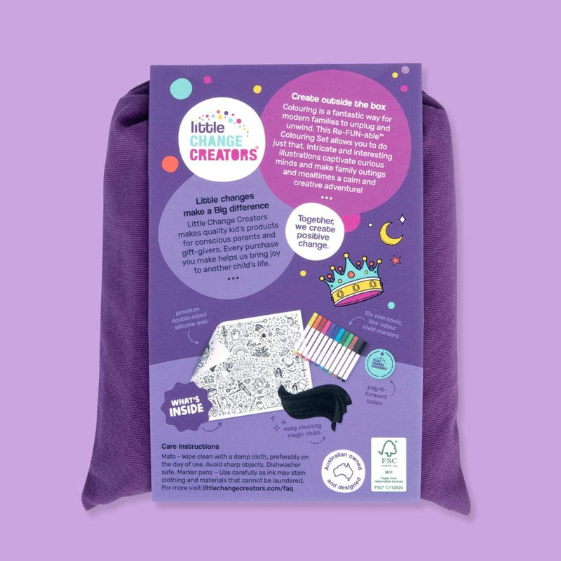 LITTLE CHANGE CREATORS SILICONE MAT COLOURING SET- SPELL BOUND