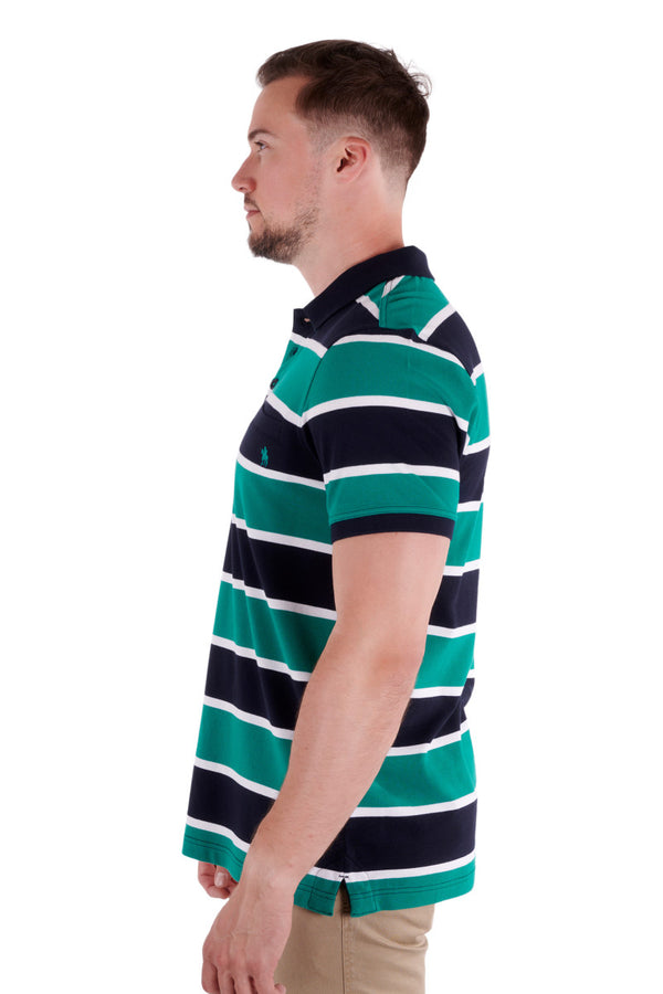 Thomas Cook Men's Mason Short Sleeve Polo - Navy/Green