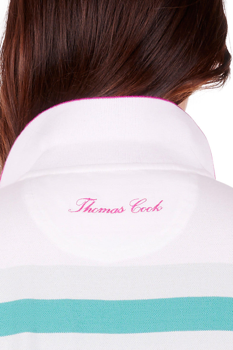 Thomas Cook Women's Ella Short Sleeve Polo - White/Berry