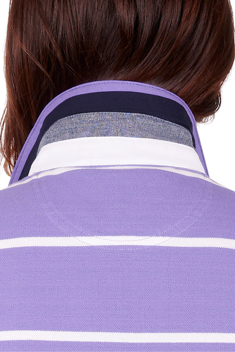 Thomas Cook Women's Molly Short Sleeve Polo - Purple/White