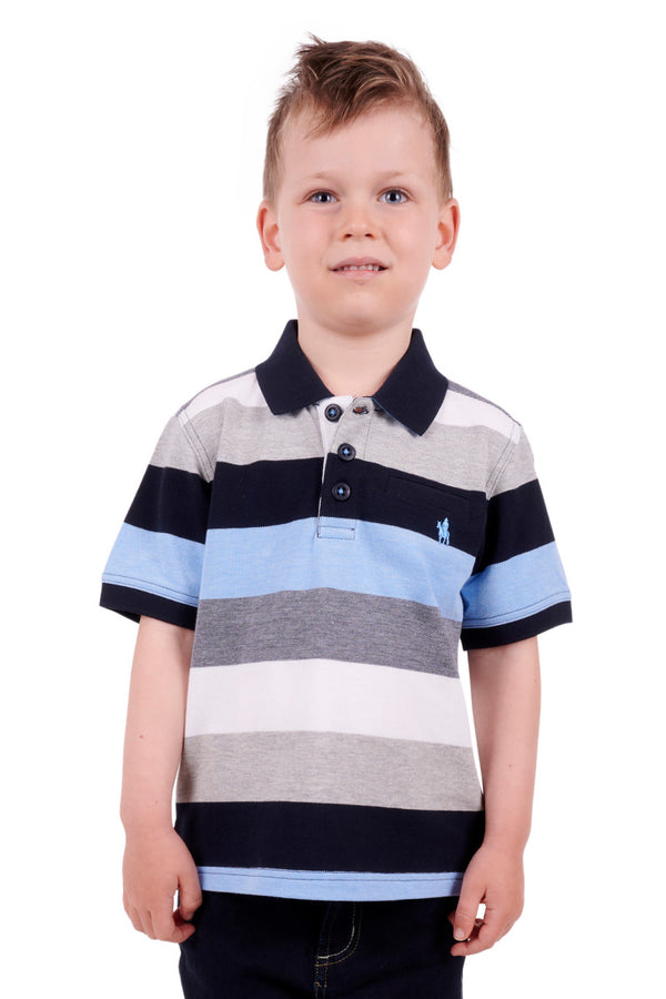 Thomas Cook Boys (Kids) Drummond Short Sleeve Polo - Navy/Blue
