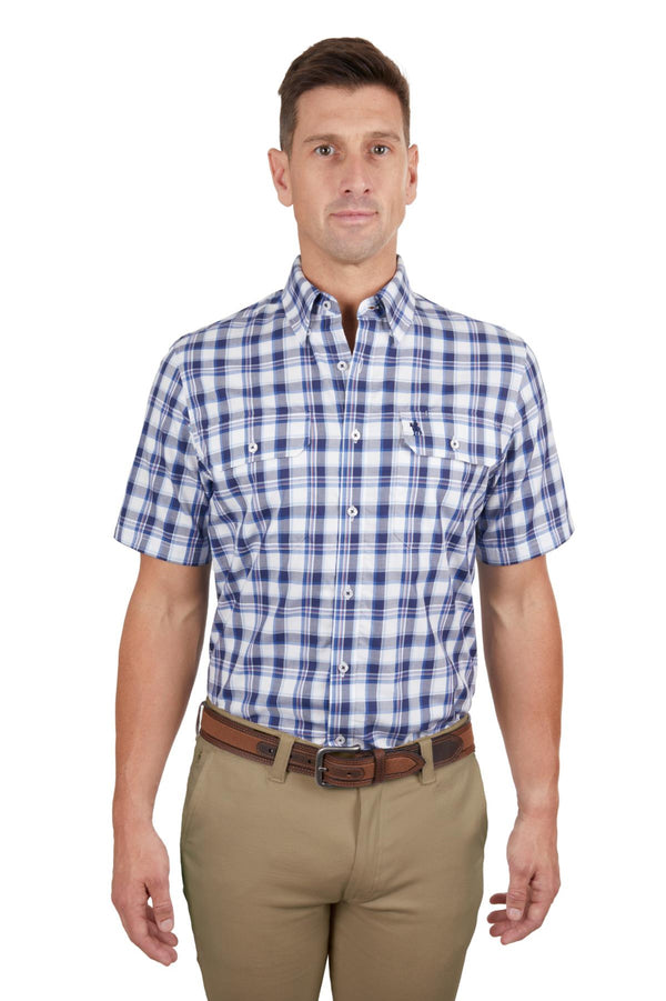 Thomas Cook Men's Luke Check 2-Pocket Short Sleeve Shirt