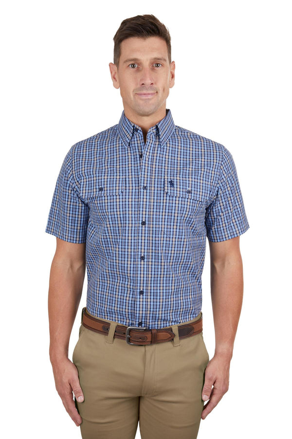 Thomas Cook Men's Gus Check 2-Pocket Short Sleeve Shirt