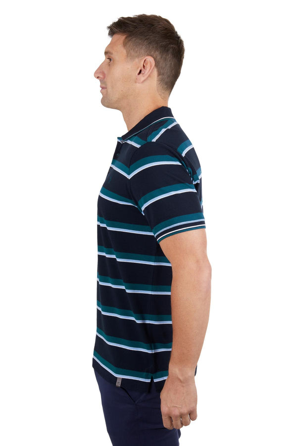 Thomas Cook Mens Nolan Tailored Short Sleeve Polo - Navy/Ocean