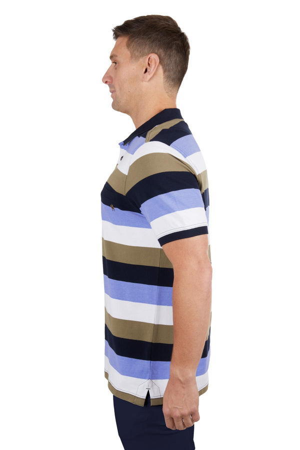 Thomas Cook Mens Jay 1-Pocket Short Sleeve Polo - Navy/Tan