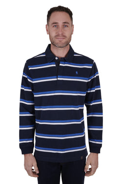 Thomas Cook Men's Pioneer Stripe Rugby - Navy/Royal