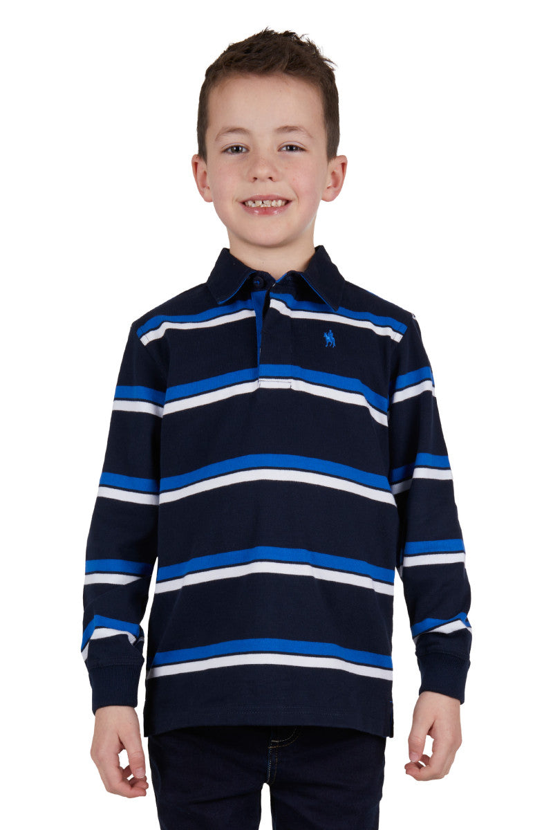 Thomas Cook Boys (Kids) Pioneer Stripe Rugby - Navy/Royal