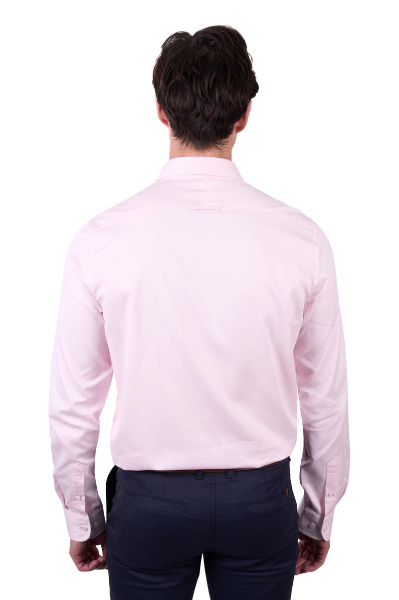 Thomas Cook Mens Callum Tailored Long Sleeve Shirt - Pink