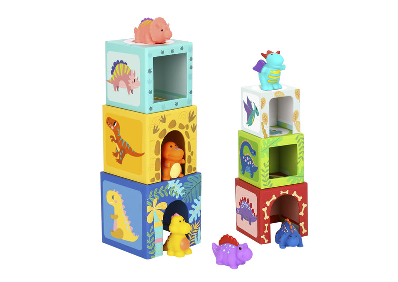 TOOKY TOY NESTING BOXES DINOSAUR