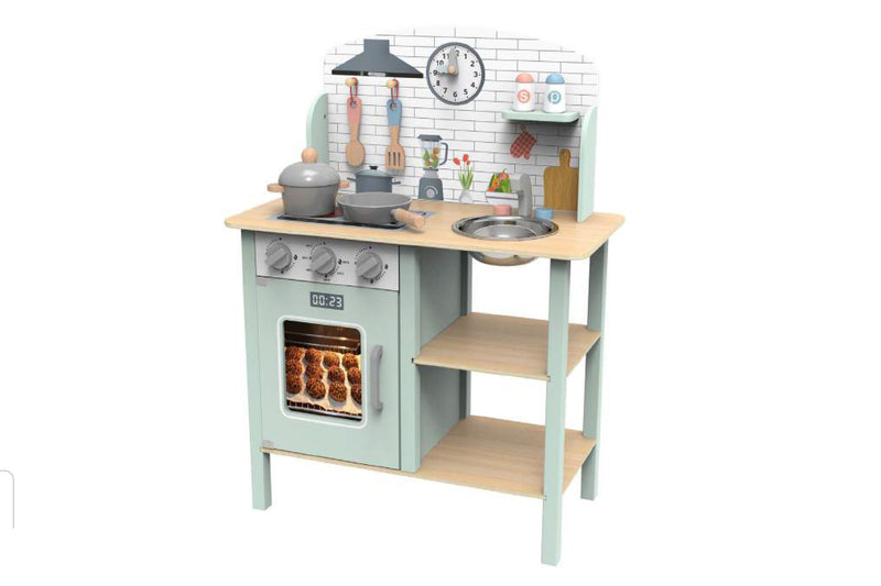 TOOKY TOY WOOD PLAY KITCHEN SET