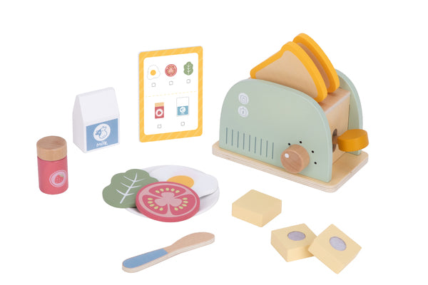 TOOKY TOY WOOD TOASTER SET