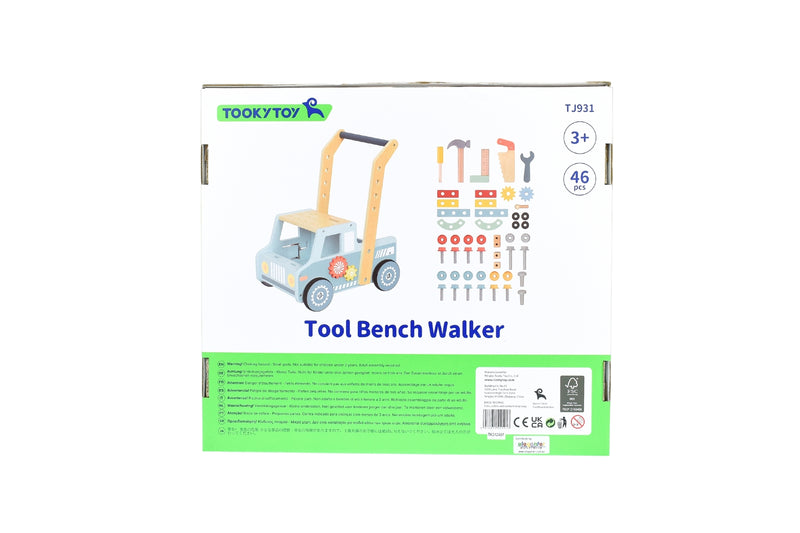 TOOKY TOY TOOL BENCH TRUCK PUSH WALKER