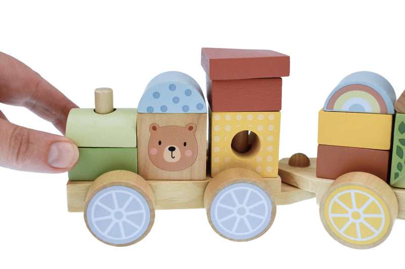 TOOKY TOY- MY FOREST FRIENDS STACKING BLOCKS TRAIN