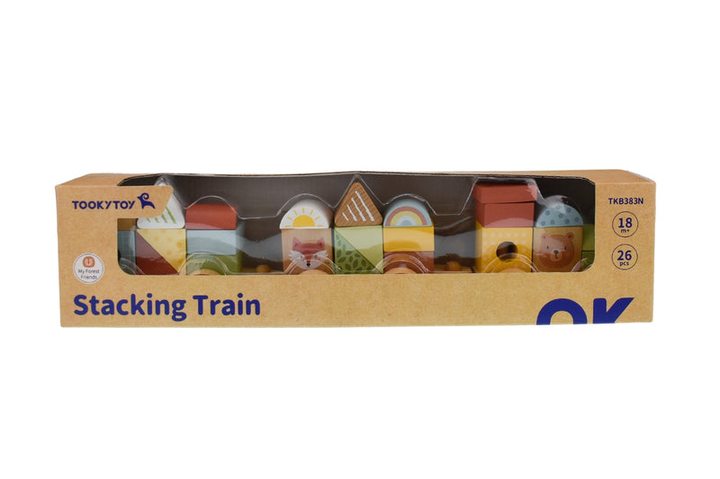 TOOKY TOY- MY FOREST FRIENDS STACKING BLOCKS TRAIN