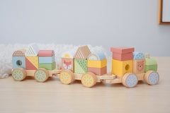 TOOKY TOY- MY FOREST FRIENDS STACKING BLOCKS TRAIN