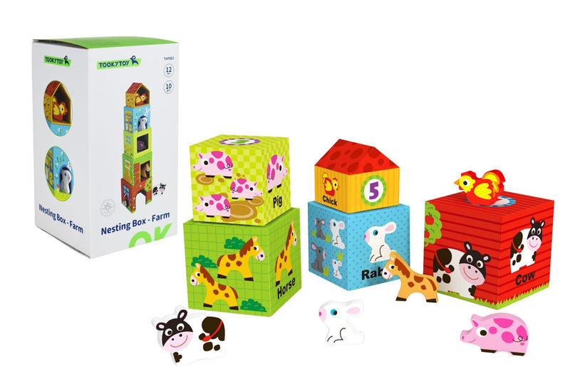 TOOKY TOYS NESTING BOX- FARM
