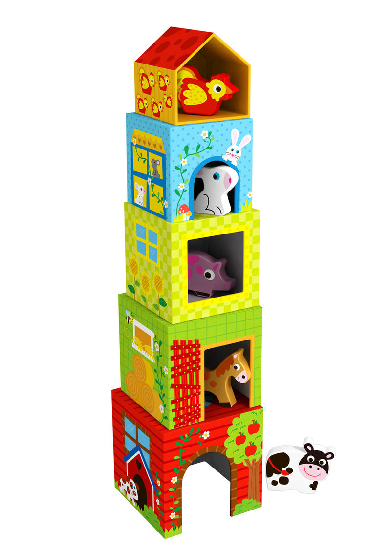 TOOKY TOYS NESTING BOX- FARM