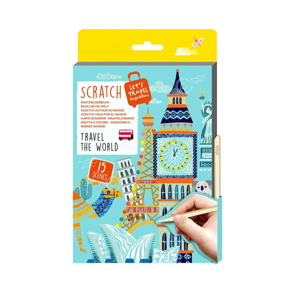 AVENIR A5 SCRATCH BOOK- TRAVEL THE WORLD