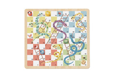TOOKY TOY- MY FOREST FRIENDS 2 IN 1 WOODEN GAME BOARD, LUDO AND SNAKES AND LADDERS
