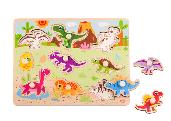 TOOKY TOYS DINOSAUR PEG PUZZLE
