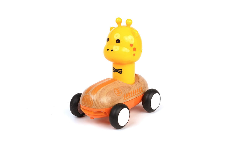 WANBORNS WOODEN PRESS GO RACER GIRAFFE