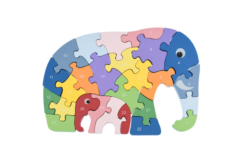 KAPER KIDZ ELEPHANT A-Z CHUNKY JIGSAW PUZZLE