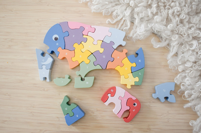 KAPER KIDZ ELEPHANT A-Z CHUNKY JIGSAW PUZZLE