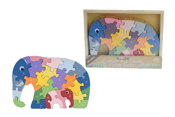 KAPER KIDZ ELEPHANT A-Z CHUNKY JIGSAW PUZZLE