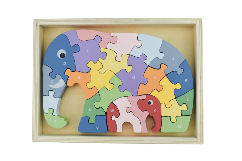 KAPER KIDZ ELEPHANT A-Z CHUNKY JIGSAW PUZZLE