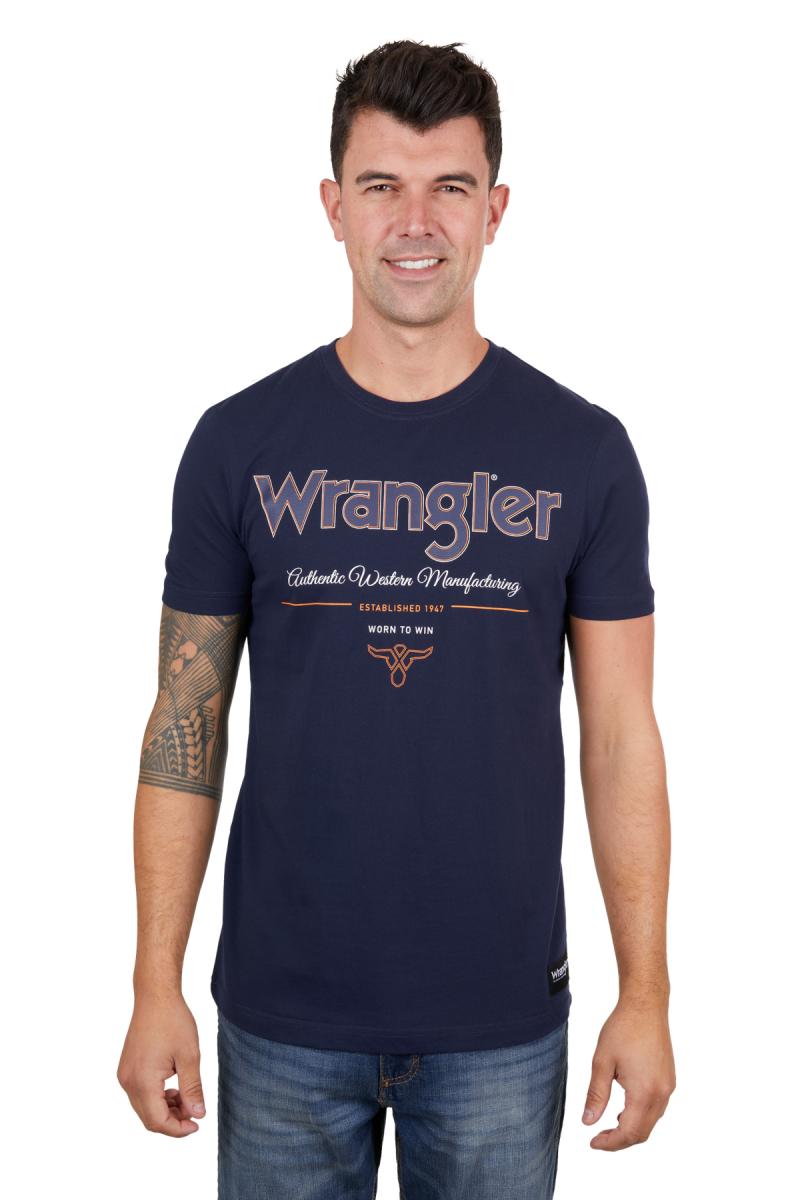 Wrangler Men's Owen Short Sleeve Tee - Navy