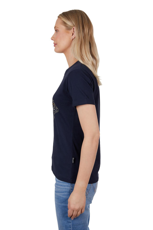 Wrangler Womens Darcy Short Sleeve Tee - Navy