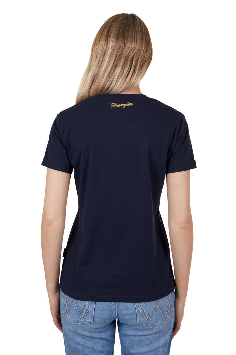 Wrangler Womens Darcy Short Sleeve Tee - Navy