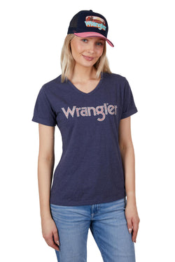 Wrangler Womens Bianca Short Sleeve Tee - Navy Marle