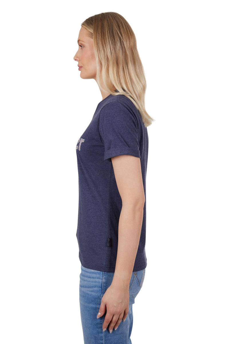 Wrangler Womens Bianca Short Sleeve Tee - Navy Marle