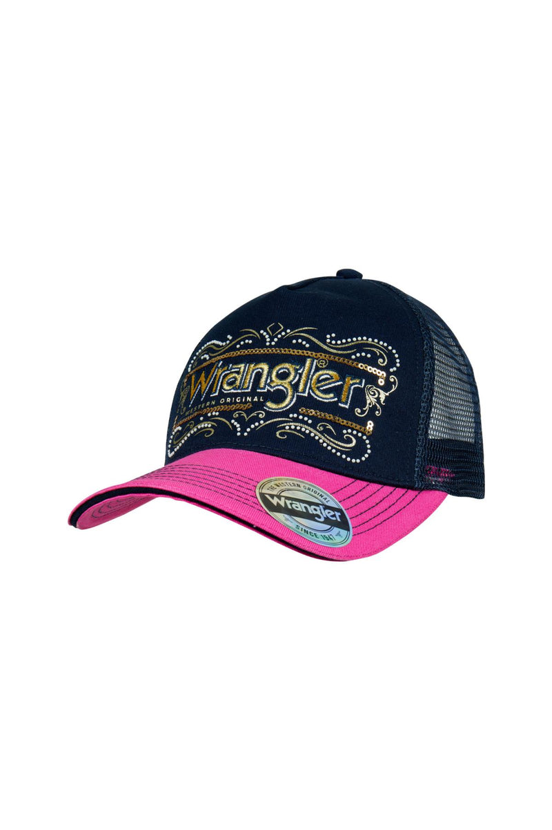 Wrangler Billy Trucker Cap - Navy/Pink