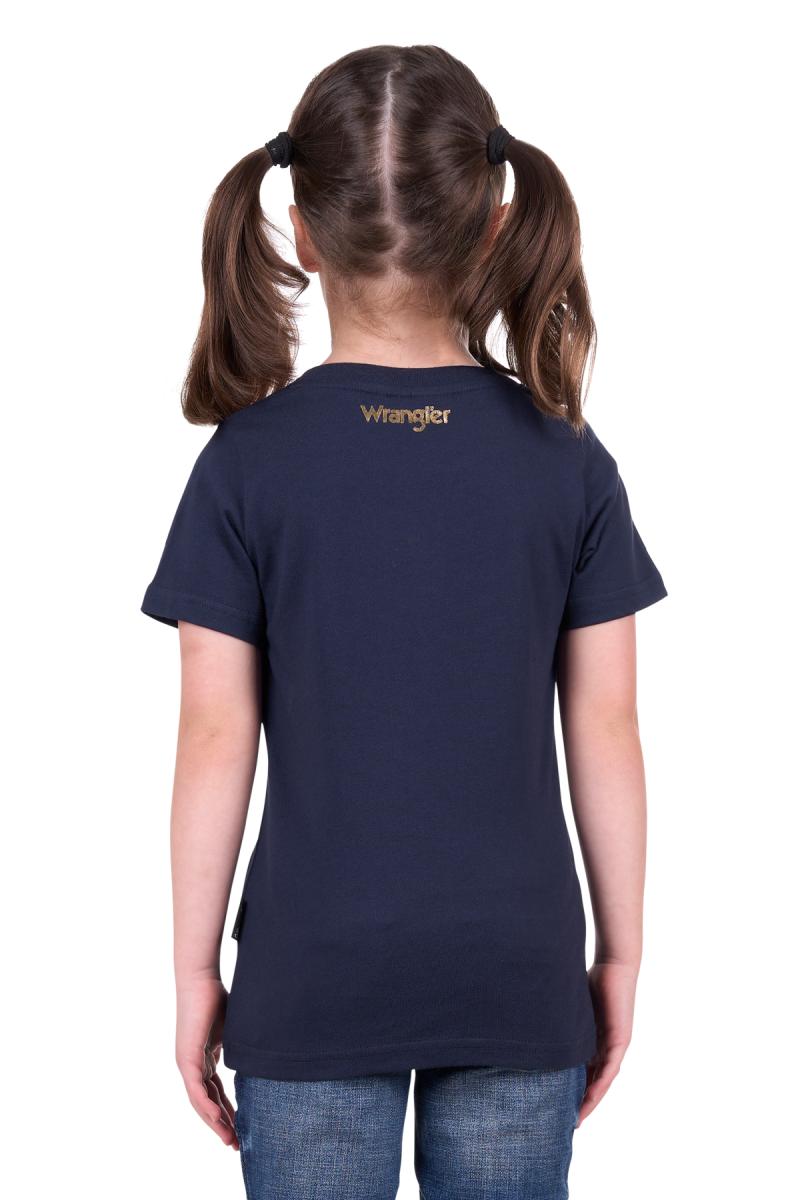 Wrangler Girls (Kids) Darcy Short Sleeve Tee - Navy