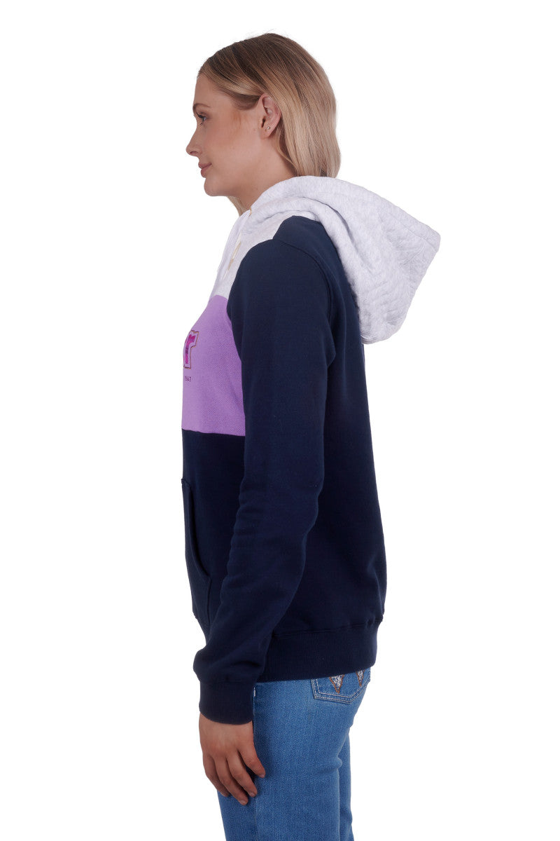 Wrangler Women's Salley Pullover Hoodie - Navy/White Marle