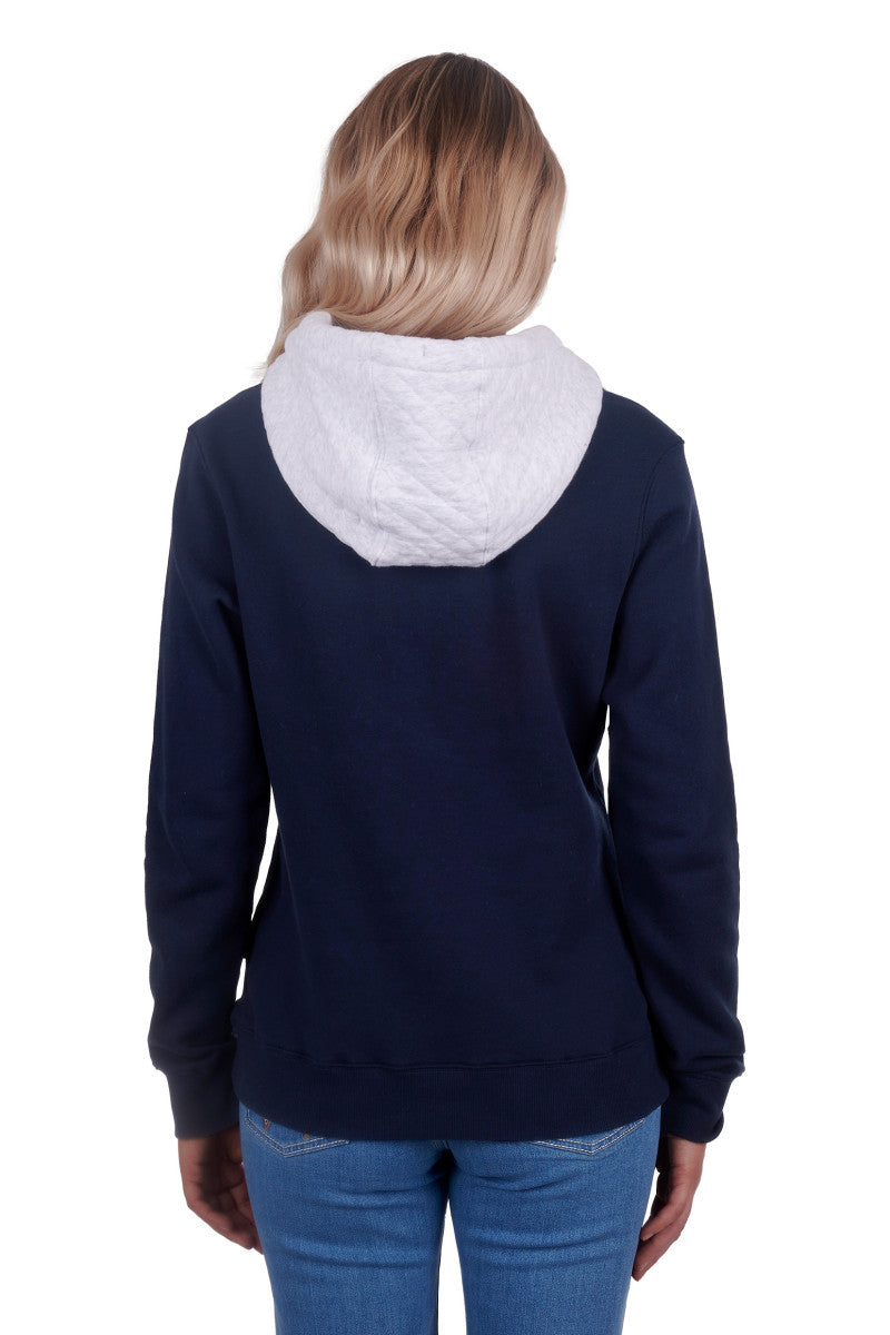 Wrangler Women's Salley Pullover Hoodie - Navy/White Marle