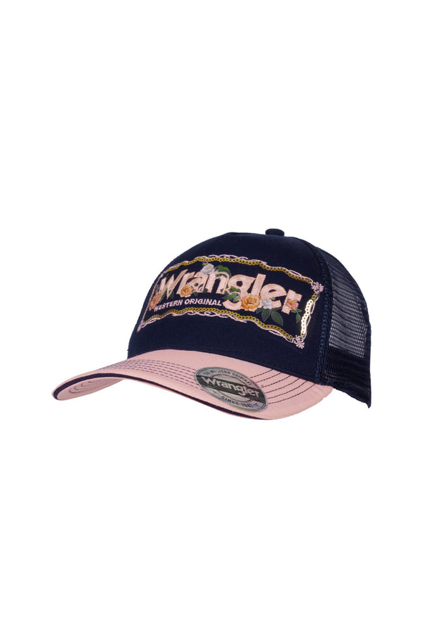 Wrangler Taylor Trucker Cap - Navy/Blush