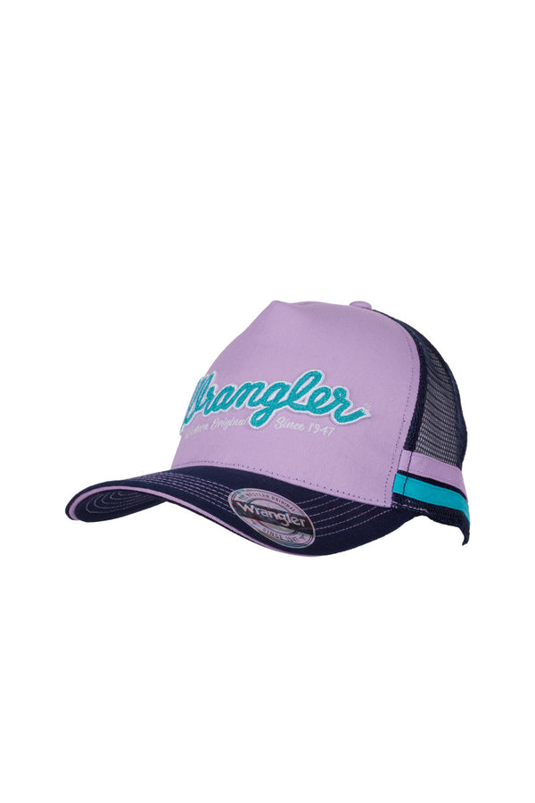 Wrangler Monica High Profile Trucker Cap - Violet/Navy