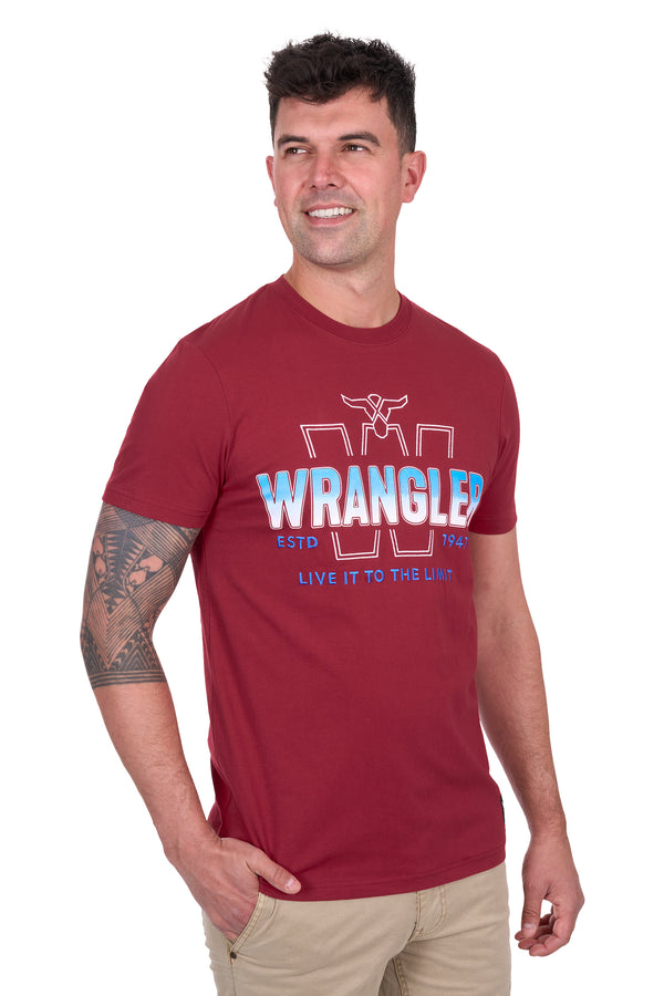 Wrangler Men's Wesley Short Sleeve Tee - Red