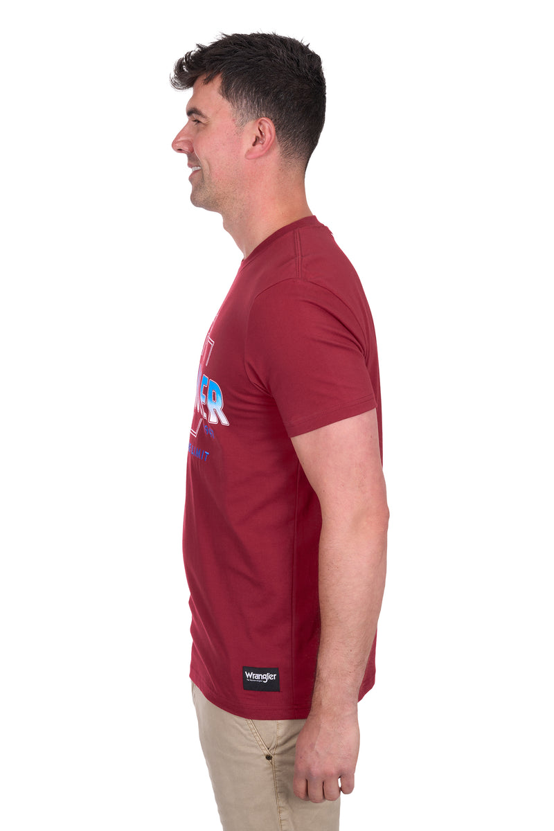 Wrangler Men's Wesley Short Sleeve Tee - Red