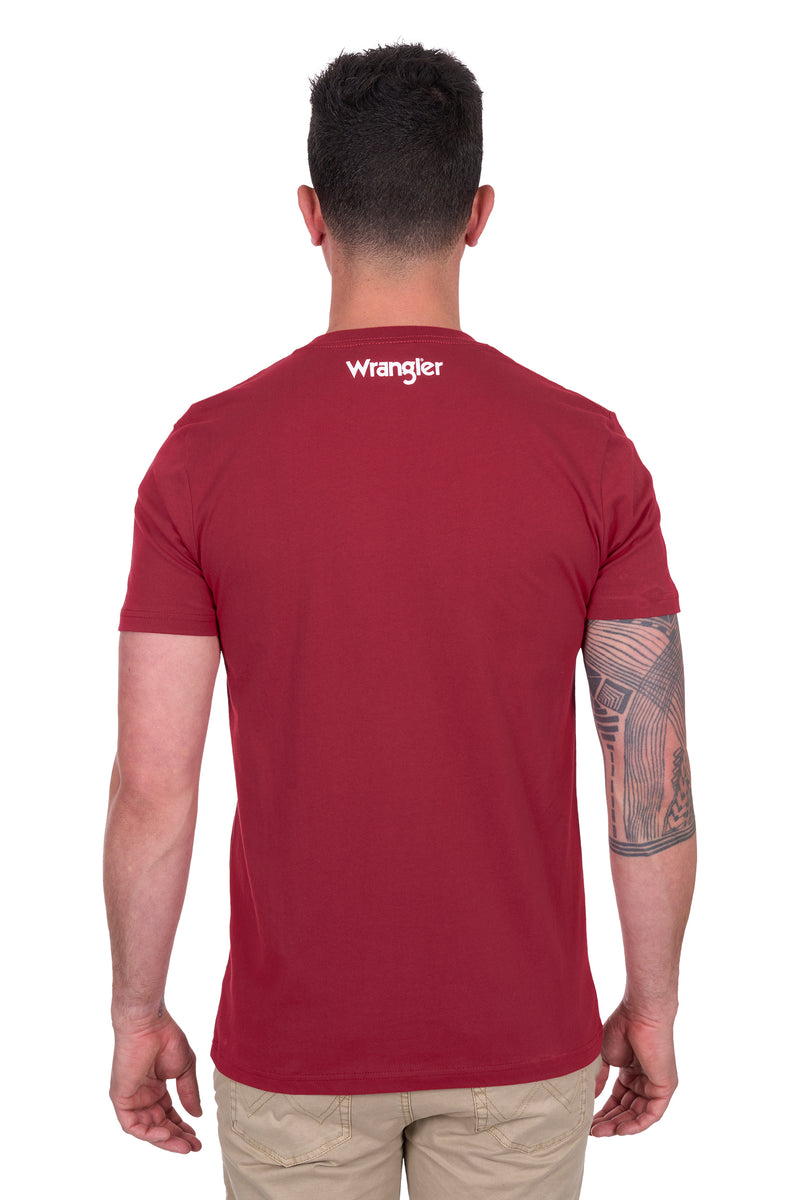 Wrangler Men's Wesley Short Sleeve Tee - Red