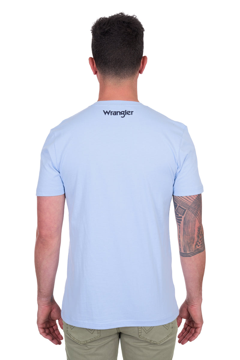 Wrangler Men’s Roy Short Sleeve Tee - Light Blue