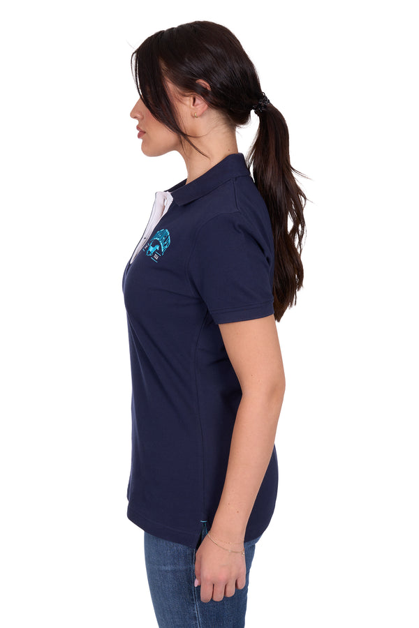 Wrangler Women's Eliza Short Sleeve Polo - Navy